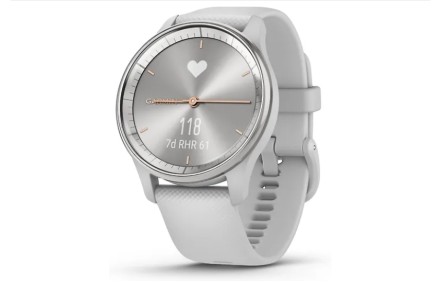 Гибридные смарт-часы Garmin Vivomove Trend, серебристые