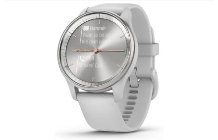 Гибридные смарт-часы Garmin Vivomove Trend, серебристые