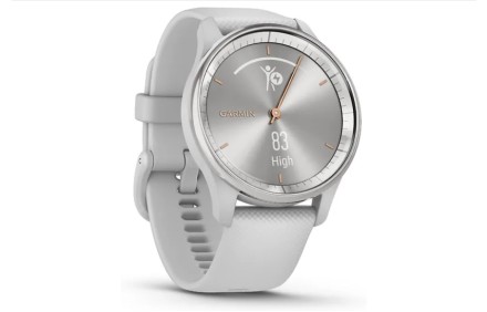 Гибридные смарт-часы Garmin Vivomove Trend, серебристые
