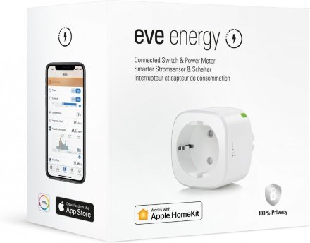 Розетка Eve Energy V2 10EBO8301,11А, с заземлением, белый