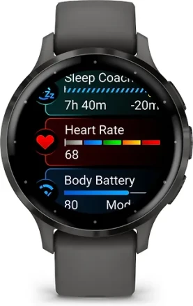 Умные часы Garmin Venu 3S, черный/темно-серый 