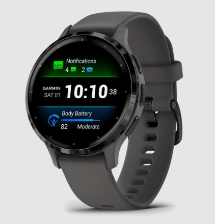 Умные часы Garmin Venu 3S, черный/темно-серый 