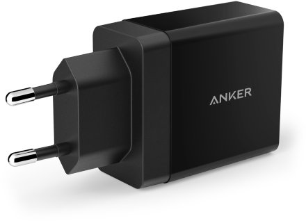 Сетевая зарядка ANKER PowerPort 2 USB черный