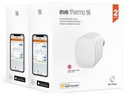 Термоголовка для радиатора Elgato Eve Thermo 2020 ( 2 штуки)