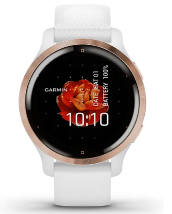 Умные часы Garmin Venu 2S Wi-Fi NFC,  розовое золото / белый (010-02429-13)