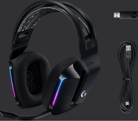 Беспроводная игровая гарнитура Logitech G733 Lightspeed, черная