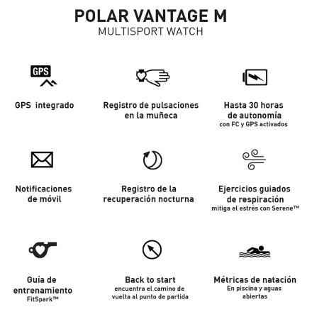 Часы Polar Vantage M (M/L) черный/медный