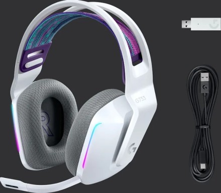 Беспроводная игровая гарнитура Logitech G733 Lightspeed, белая