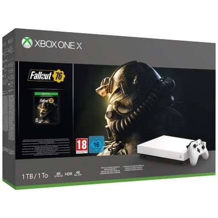 Microsoft Xbox One X White + Fallout 76