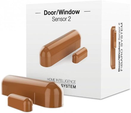 Датчик двери и окна Fibaro FGDW-002 для систем Z-Wave, светло-коричневый