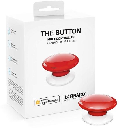 Кнопочный контроллер Fibaro Button HomeKit, красный