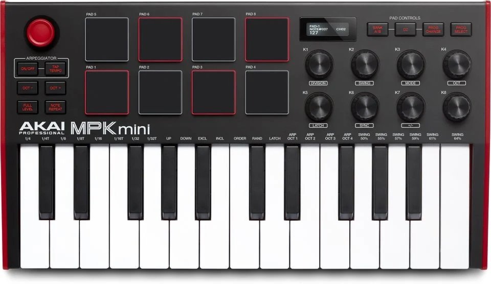 MIDI-клавиатура Akai MPK Mini 3 черная MIDI-клавиатура Akai MPK Mini 3 черная
