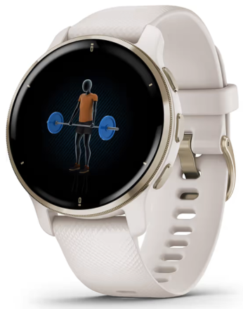 Умные часы Garmin Venu 2 Plus GPS, цвет слоновой кости (010-02496-12)
