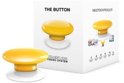 Кнопочный контроллер Fibaro Button для систем Z-Wave, желтый