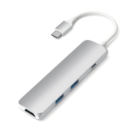 USB-концентратор Satechi Aluminum Multi-Port Adapter ST-CMAS, Silver