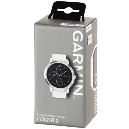 Часы Garmin Vivoactive 3 White с белым ремешком