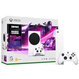 Игровая приставка Microsoft Xbox Series S 512 ГБ SSD, Fortnite + Rocket League, белый/черный