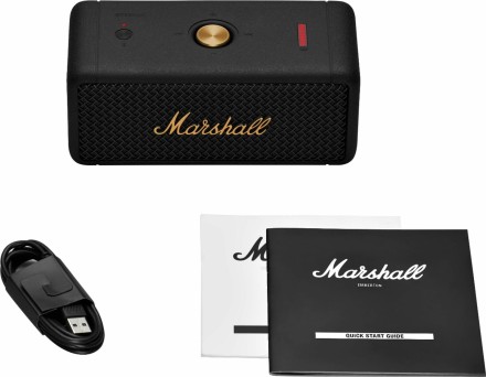 Портативная колонка Marshall Emberton Black and Brass