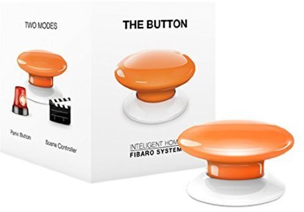 Кнопочный контроллер Fibaro Button для систем Z-Wave, оранжевый
