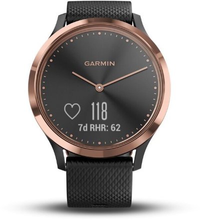 Часы Garmin Vivomove HR Sport розовое золото/черный