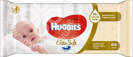 Салфетки влажные Huggies Elite Soft детские 64шт