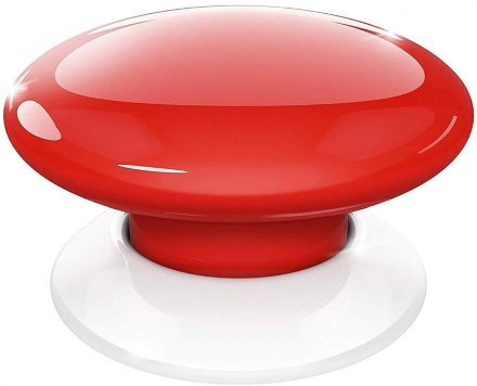 Кнопочный контроллер Fibaro Button для систем Z-Wave, красный